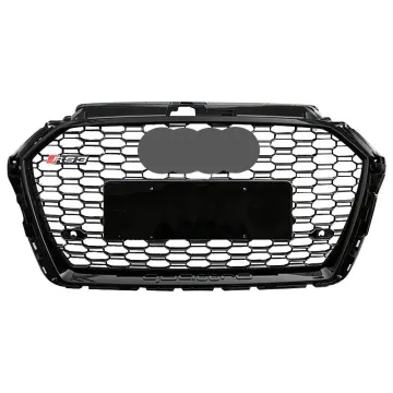 All Black Honeycomb Radiator Grille for 2017-2019 Audi A3 8V Facelift AUDI RS3 Front Bumper Grille