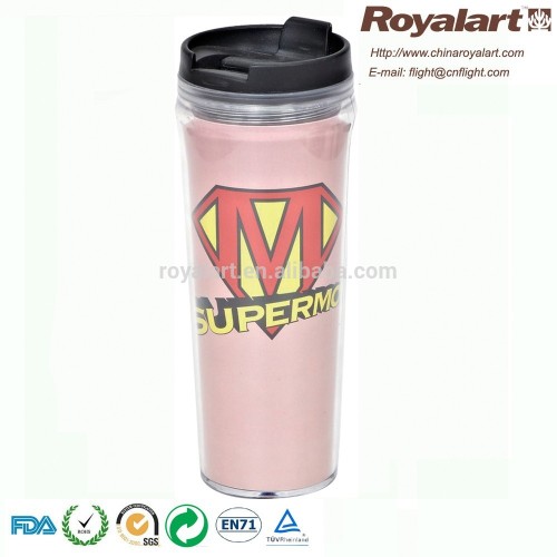 2015 hot sales 16oz plastic travel coffee mug