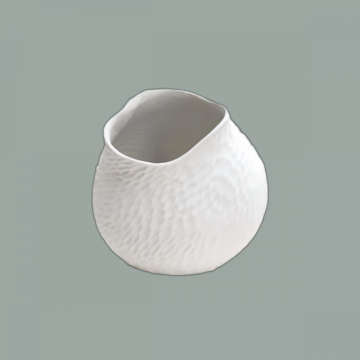 White Irregular ceramic vase