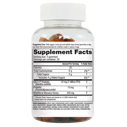 Healthy Gut Probiotic Gummies with Manuka Honey