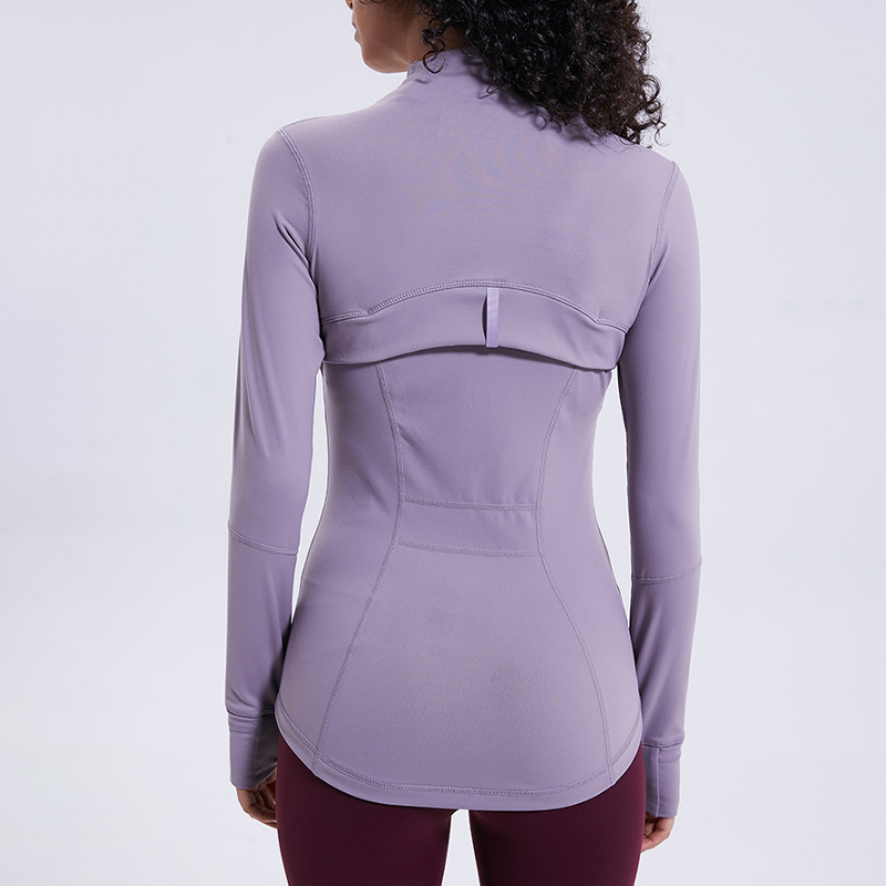 I-Womens Sports Jacket Slim Full Zip Jacket Turtleneck