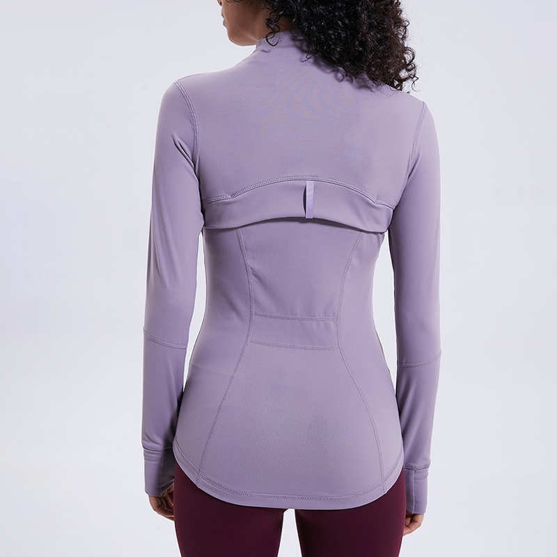 Jaqueta esportiva feminina slim full zip jacket gultleneck