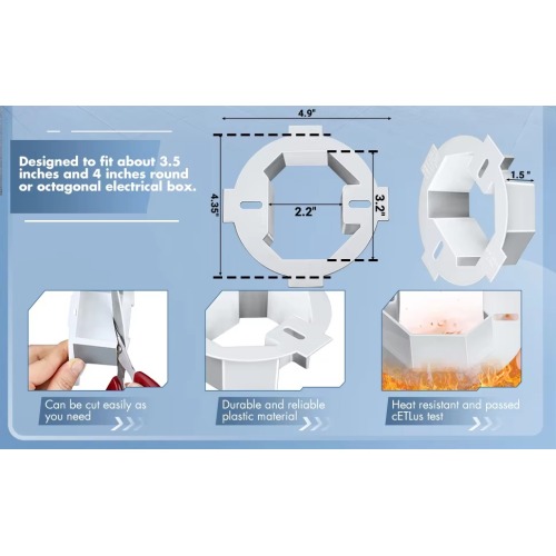 Round Ceiling Electrical Outlet Box Extension PVC