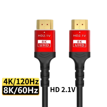Połączony złoto kabel HDTV 8K 60 Hz: Ultra HD połączenie wideo dla urządzeń 4K, 3D i 8K