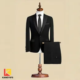 Versatile Black Suit for Wedding and Business Occasions