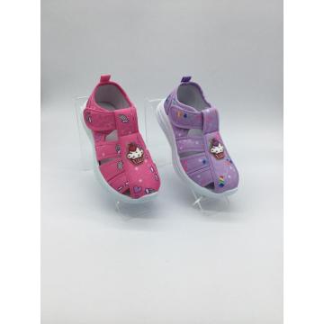 Toddler Girl Canvas Shoe Sandal Ice Cream Design.