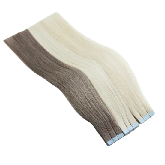 Wholesale Supplier Blonde Human Hair Bundle Straight Color Double Drawn Human Real Virgin Hair Adhesive Tape In Extensions