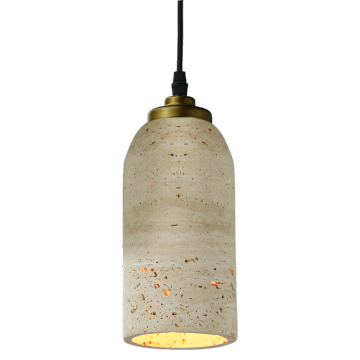 Подвеска в форме конуса из травертина из натурального пещерного камня