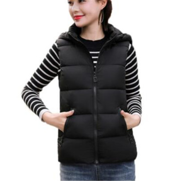 Hooded vest plus size women vest down jacket tank tops winter vest for women sleeveless jacket female autumn plus size waistcoat