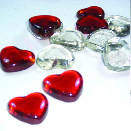 Colorful Glass Nugget Heart glass beads for Decoration