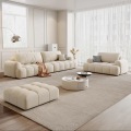 three-person technology cloth straight row sofa