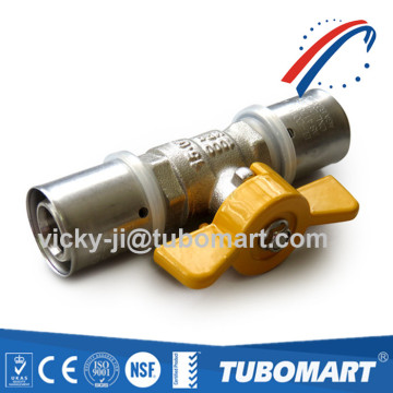 Gas system AS4176 approved 16mm brass press pex pipes fittings for flexible pe al pe multilayer pipe gas system