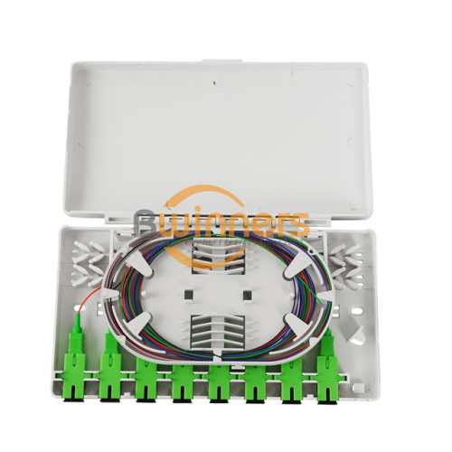 กล่องเทอร์มินัลใยแก้วนำแสงในร่ม FTTH 8 พอร์ต