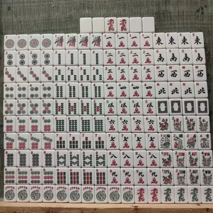 Customised Mahjong USA Singapore Malaysia Hand Rubbed Mahjong Set