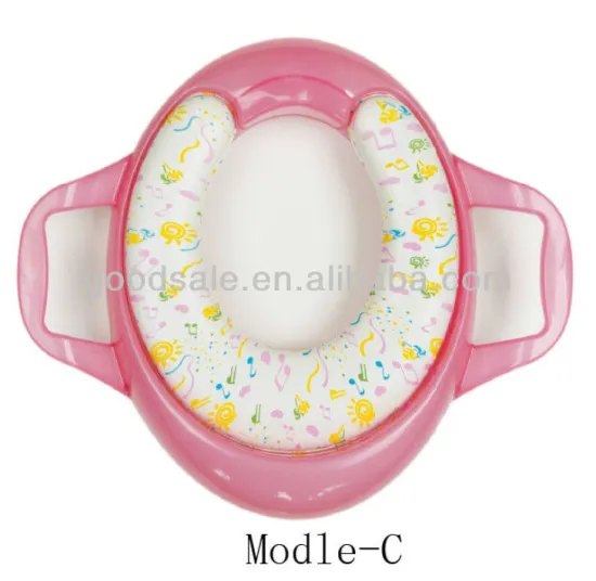 BABY PVC Soft Cover Toilet Seat with 2 handle MODLE-C
