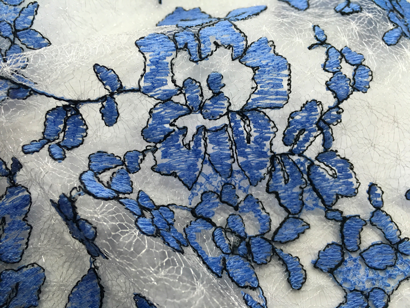 Poly Frenc Lace Mesh Embroidery Fabric