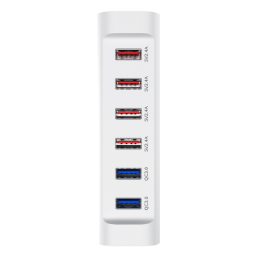 Chargeur de téléphone portable USB à 6 ports Sortie 5V9.6A