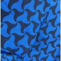 캐주얼 한 느슨한 착용감 삼각형 패턴 블루 셔츠