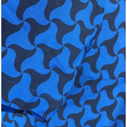 Casual Loose Fit triangle pattern BLUE Shirt