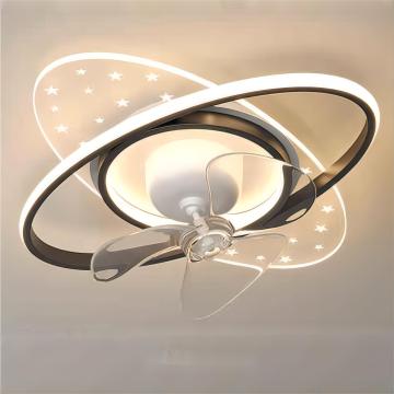 Starry Sky LED Deckenlüfter Licht - minimalistisch durchscheinendes Design mit verstellbarer Geschwindigkeit