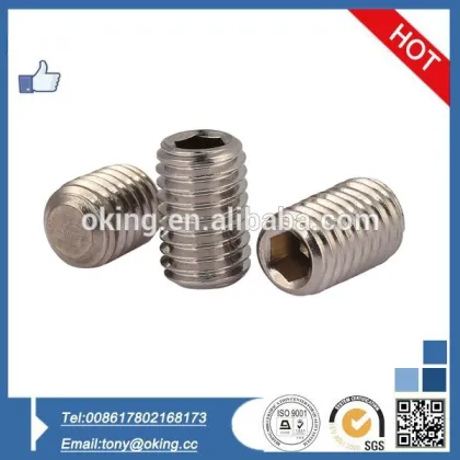 Hexagon socket set screws with flat point DIN913