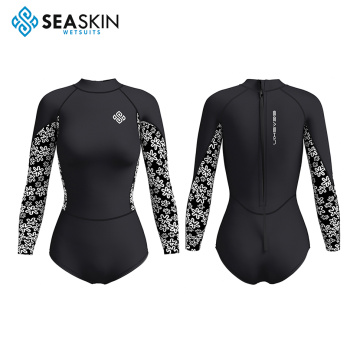 Seaskin 2mm ผู้หญิงแขนยาว Super Stretch Bikini Wetsuit