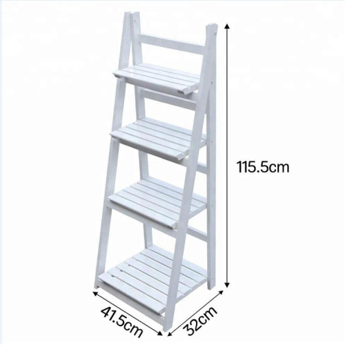 Wood Flower Storage Stand Rack Wooden Flower Shelf Ladder Garden Balcony Outdoor Display Supplier