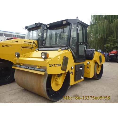 8ton double drum compaction road roller machine XNC208 for sale