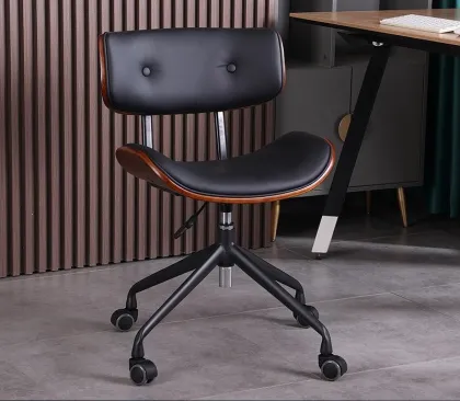 luxury simple office chair comfortable Rotating solid wood