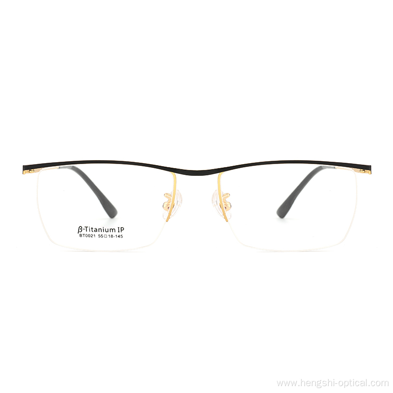 Pure Titanium Frames Titan Spectacle Frame Eyeglasses Gold Optical Glasses Eyewear