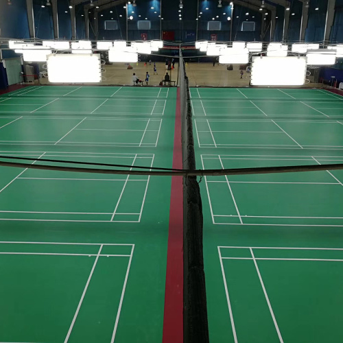 PVC sportvloermat voor badmintonveld