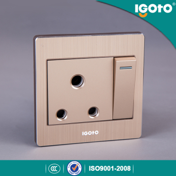 IGOTO alloy frame British standard BS 1gang 15A switch socket