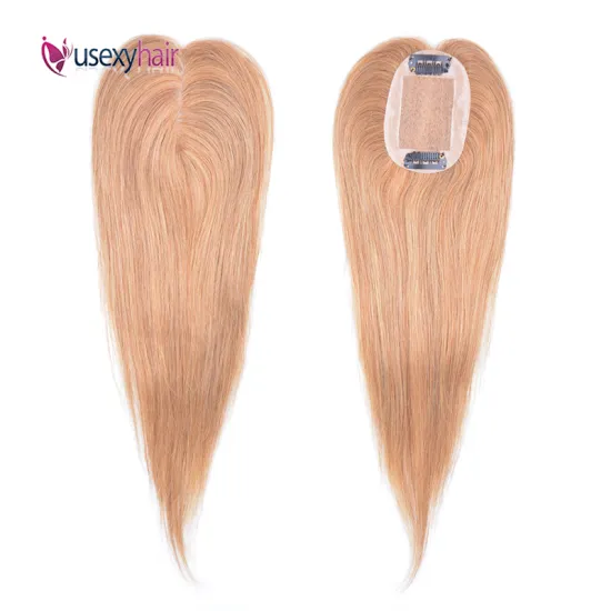 6*9cm Brazilian Hair Topper Cuticle Aligned Virgin Human Hair Topper Silk Base Hair Piece Clip In
