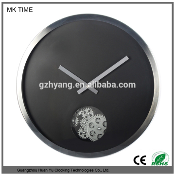 Hot sale mechanical gear big wall clock with 12 inch for bedroom