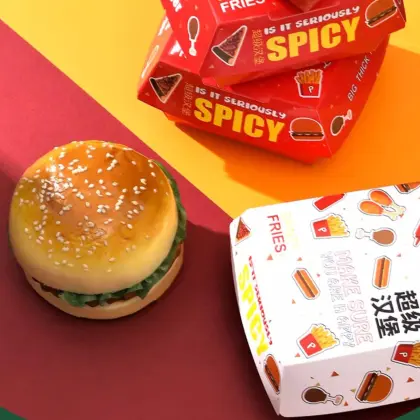 JIMIDOMI Custom Disposable Fast Food Packaging - Burger Boxes