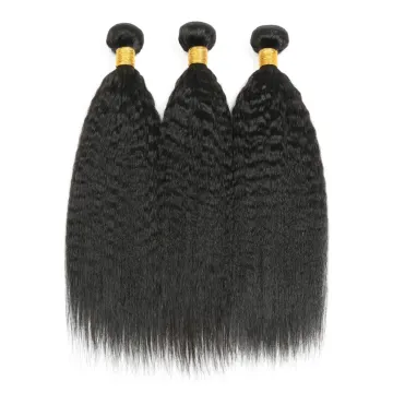 100% Cuticle Aligned Virgin Brazilian Yaki Hair One Bundle 10A Quality Mink Brazilian Human Hair Extensions Kinky Straight