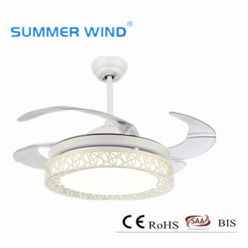Electric ceiling fan with light quantity acrylic body