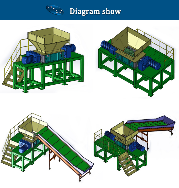 twin shaft shredder machine