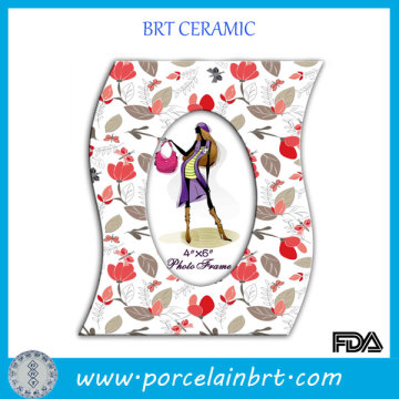 Printing wave ceramic hot sexy photo frame