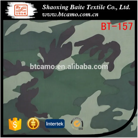 PVC Coated Waterproof China supplier polyester military camouflage printing fabric BT-157