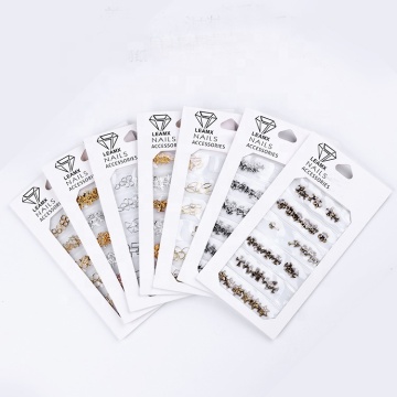 Retro Sea Cross Nail Charms - 6 Pack Alloy Nail Jewelry Accessories