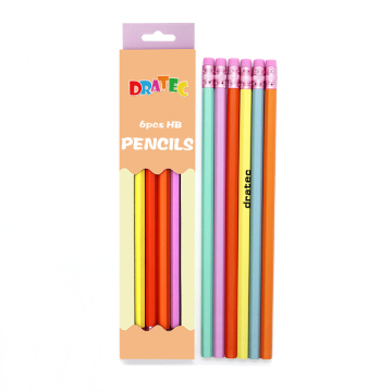Custom Macaroon Pencil with Neon HB #2 Lead and Eraser - Add Your Logo