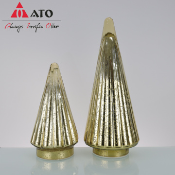 Ato Tischdekor Golden Weihnachtsbäume Glasschmuck