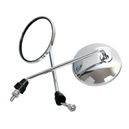 Motorcycle Back View Rearview Mirrors  Side Mirrors Round Mirror