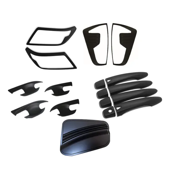 ABS Chrome Matte Black Carbon Full Combo Set for 2020 NP300 4X4 Conquest Exterior Accessories