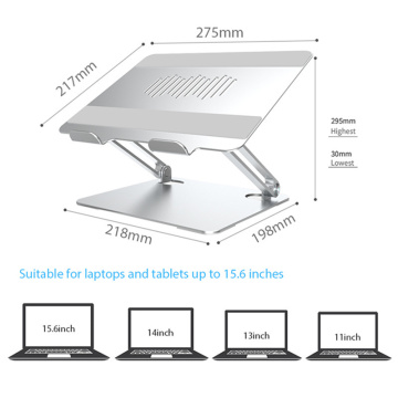 Espaço de mesa usado para suporte de laptop portátil de alumínio