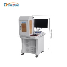 Enclosed fiber laser marker with computor and desk