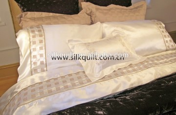 19mm Oeko--certification 100% charmeuse silk queen double quilt cover