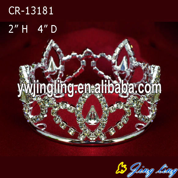 Wholesale Cheap Rhinestone Full Round Boy Crowns