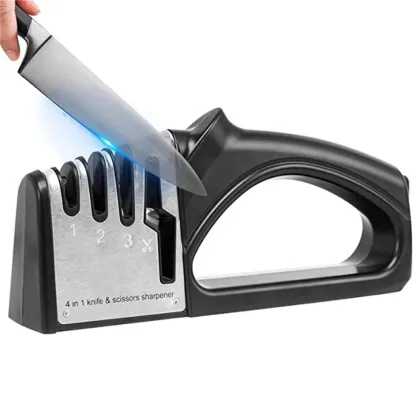 4-Stage Knife Sharpening Tool Multifunctional Kitchen Knife Scissor Sharpener